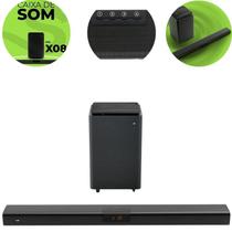 Caixa de Som Soundbar Caixa 100w X08 Sem Fio Com Controle Remoto Imenso Cor Preto