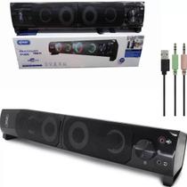 Caixa de som Soundbar e Subwoofer para PC e Notebook Multimídia 12W Usb P2 com Led Knup - KP-6040