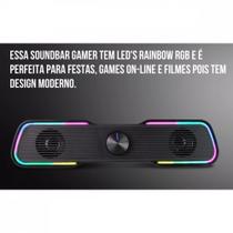 Caixa De Som Soundbar Gamer Computador Tv Notebook Estéreo Led Rgb Altomex AL3861