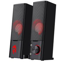 Caixa de Som Soundbar Gamer Redragon Orpheus Stereo 2.0 6W P2 LED Vermelho GS550
