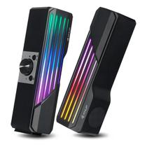 Caixa De Som Soundbar Gamer RGB USB Para Computador Notebook Som Limpo