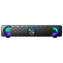 Caixa De Som Soundbar Gamer Round Led Rgb 7 Cores Usb Aux