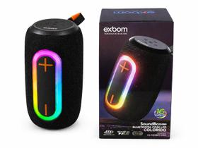 Caixa de Som SoundBox Exbom Bluetooth LED RGB 16 Efeitos Com TWS Potencia 30W