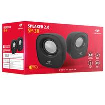 Caixa de Som Speaker 2.0 SP-30BK Preta C3 TECH Caixa de Som Speaker 2.0 SP-30BK Preta C3 TECH
