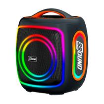 Caixa de Som Ssound Pump Cubo Portatil Preto LED Bluetooth TWS - 420