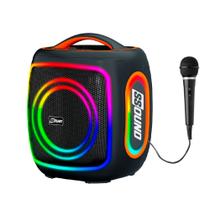 Caixa de Som Ssound Pump Cubo Portatil Preto LED BT TWS 420w - 1 Mic