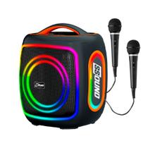 Caixa de Som Ssound Pump Cubo Portatil Preto LED BT TWS 420w - 2 Mic