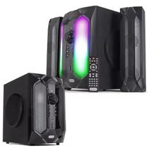 Caixa De Som Subwoofer 2.1 Kp-Ro816 Bluetooth Usb Aux Fm 70W