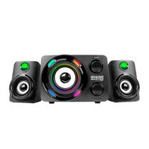 Caixa de Som Subwoofer Gamer Stereo SS9800 com Leds 7 Cores