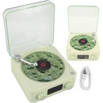 Caixa de Som Toca Disco Vinil Vitrola Bluetooth Cartao Tf Musica Iluminaçao Usb Recarregavel Vintage Retro Decoraçao - Leva pro pet Caixa de Som Toca Disco Vinil Vitrola Bluetooth Cartao Tf Musica Iluminaçao Usb Recarregavel Vintage Retro Decoraçao - Leva pro pet