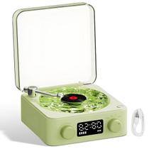 Caixa De Som Toca Disco Vinil Vitrola Bluetooth Cartao Tf Musica Luminaria Led USB Recarregavel Iluminaçao Decoraçao Vintage Retro