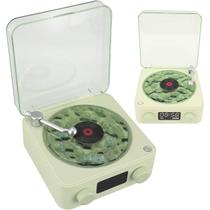 Caixa De Som Toca Disco Vinil Vitrola Bluetooth Cartao Tf USB Recarregavel Luminaria Musical RGB Led Iluminaçao Decoraçao Vintage Multiuso