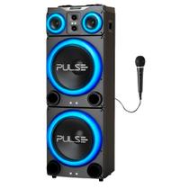 Caixa de Som Torre Double Pulse SP515 15 pol" LED 3500w - 1 Mic