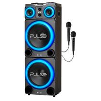 Caixa de Som Torre Double Pulse SP515 15 pol" LED 3500w - 2 Mic