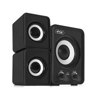 Caixa de Som Trio Ajuste de Volume P2 USB Agudo Grave Bass Preto Knup 12w