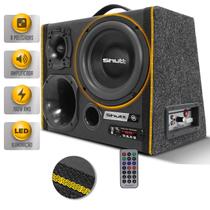 Caixa De Som Trio Amplificada 700w Subwoofer Shutt 8 Pol Bluetooth Carro Casa Led Neon Grave Forte