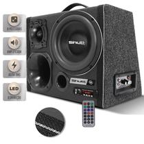 Caixa De Som Trio Amplificada 800w Subwoofer 8 Pol Shutt Bluetooth Usb Sd Led Casa Carro Completa