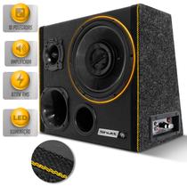 Caixa De Som Trio Automotivo Amplificada 820w Subwoofer 10 Pol Foxer Black Bird Grave Forte LED Neon - Shutt