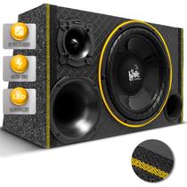 Caixa De Som Trio Automotivo Subwoofer Shutt Beatz 12 Polegadas 400w LED Grave Bate Forte