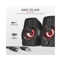 Caixa de Som Trust Gemi RGB 2.0 Preta