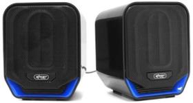 Caixa de Som USB 12W RMS Knup KP-RO823 Preto com Luzes LED