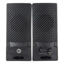 Caixa de som usb bright preto com controle para mesa