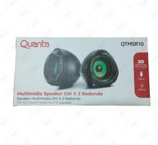 Caixa de som usb qtmsr10 2x5w preto/verde quanta