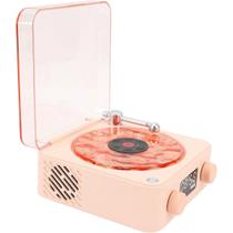 Caixa De Som Vitrola Toca Disco Bluetooth Usb Recarregavel Cartao Tf Musica Luzes Led Discos Vinil Luminaria Musical Retro Vintage Alto Falante Decora