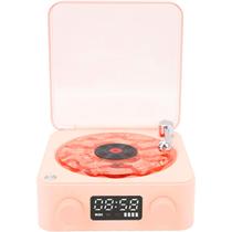 Caixa de Som Vitrola Toca Disco Usb Recarregavel Bluetooth Cartao Tf Musica Iluminaçao Led Decoraçao Retro Vintage