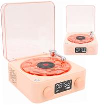 Caixa de Som Vitrola Toca Disco Vinil Bluetooth Cartao TF Usb Led Musica Iluminaçao Decoraçao Vintage Retro Caixa de Som Vitrola Toca Disco Vinil Bluetooth Cartao TF Usb Led Musica Iluminaçao Decoraçao Vintage Retro