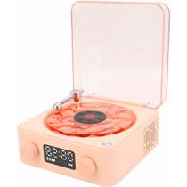 Caixa De Som Vitrola Toca Disco Vinil Bluetooth Cartao Tf Usb Recarregavel Musica Led Iluminaçao Decoraçao Vintage Retro Multiuso