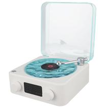 Caixa de Som Vitrola Toca Disco Vinil Bluetooth Musica Cartao Tf Luminaria Led Musica Audio Usb Recarregavel Portatil Decoraçao Vintage Retro