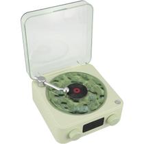 Caixa de Som Vitrola Toca Disco Vinil Bluetooth Usb Recarregavel Cartao TF Musica Iluminaçao Led Portatil Decoraçao Vintage Retro Multiuso