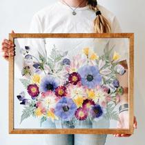 Caixa de sombra de nogueira Volakk com moldura flutuante 40x50cm com vidro duplo