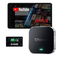 Caixa de Streaming para Carro OTTOCAST E2 Android 13 CarPlay Sem Fio