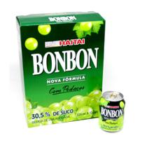 Caixa de Suco de Uva Verde com pedaços da fruta Bon Bon Haitai - 12 unidades