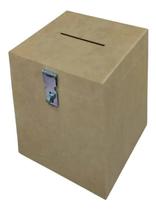 Caixa De Sugestão Urna Cofre Em Mdf Com Fecho Cadeado