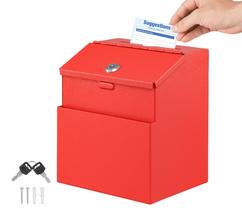 Caixa de sugestões KYODOLED com fechadura com 50 cartões de sugestões vermelhos Caixa de sugestões KYODOLED com fechadura com 50 cartões de sugestões vermelhos