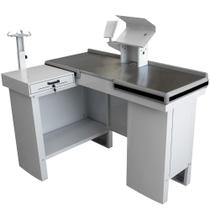 Caixa De Supermercado Checkout 1,30M Mesa Reta Com Furação Para Balança Innal