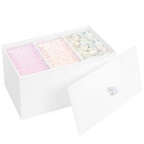 Caixa de tampões DELIPPLY para banheiro, suporte de armazenamento de tampões e almofadas, recipiente organizador de menstruação feminina, branca