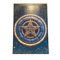 Caixa de Tarô e Espelhos - Pentagrama Azul - Artesanal Caixa de Tarô e Espelhos - Pentagrama Azul - Artesanal