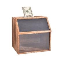 Caixa de tesouro Piggy Bank em ferro transparente 20,8x20cm para crianças