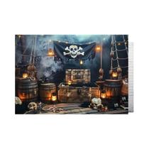 Caixa De Tesouro Pirata Retrô Para Meninos, Decoração De Festa De Halloween Com Tema Náutico E Ilha,