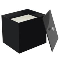 Caixa de toalhas faciais Weiai acrílico preta para toalhas XL