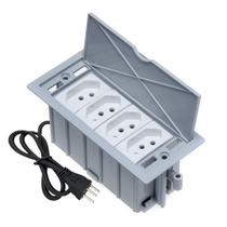 Caixa De Tomada 4 Blocos 4 Tomadas 10A Cinza Caixa De Tomada 4 Blocos 4 Tomadas 10A Cinza