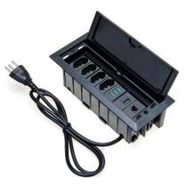 Caixa De Tomada 4 Tomadas 10A 1 USB Dados 1 RJ-45 3 USB 5.2A