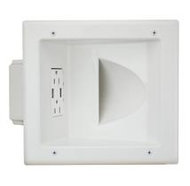 Caixa de tomada de mídia embutida USB DATA COMM Dual 4.0A USB branca