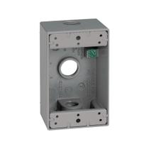 Caixa de tomada elétrica de metal Sigma 14250 cinza à prova de intempéries