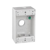 Caixa de tomada elétrica de metal Sigma 14250WH branca à prova de intempéries Caixa de tomada elétrica de metal Sigma 14250WH branca à prova de intempéries