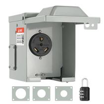 Caixa de tomada elétrica RV VEVOR 30A 125/250V NEMA TT-30R à prova de intempéries